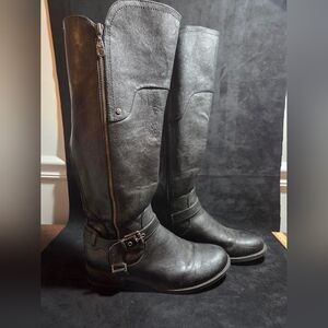 Guess Harson Black Wide Calf Riding Boot sz 9 1/2